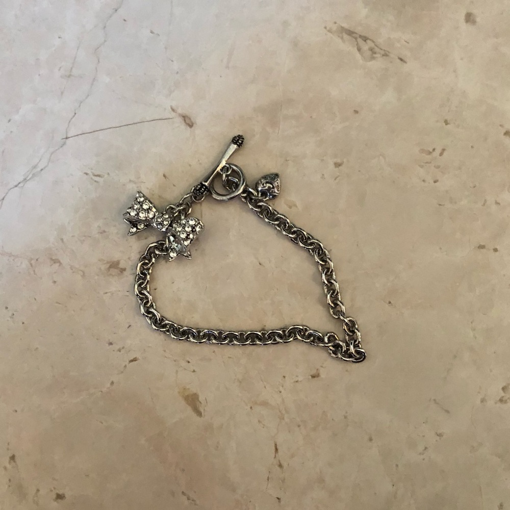 Juicy Couture Silver Bracelet w/ Bow